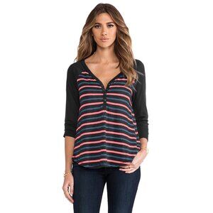 Anthropologie Splendid Mediterranean Striped Henley Top - sz XS